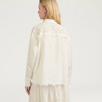 TALAVERA SHIRT IN BROIDERIE ANGLAISE POPLIN - CREAM