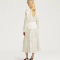 REINA SKIRT IN BROIDERIE ANGLAISE POPLIN - CREAM