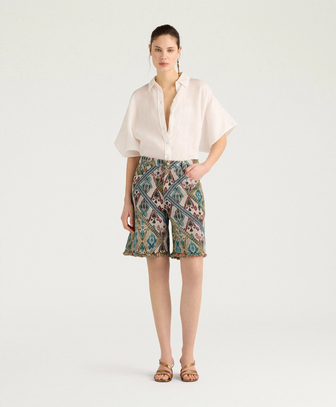 PINO SHORT IN GOBELIN - AVIO MULTICOLOR