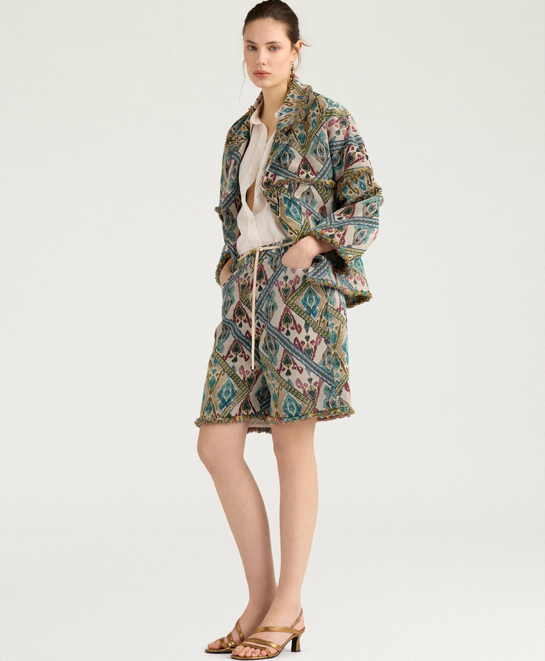 PINO SHORT IN GOBELIN - AVIO MULTICOLOR