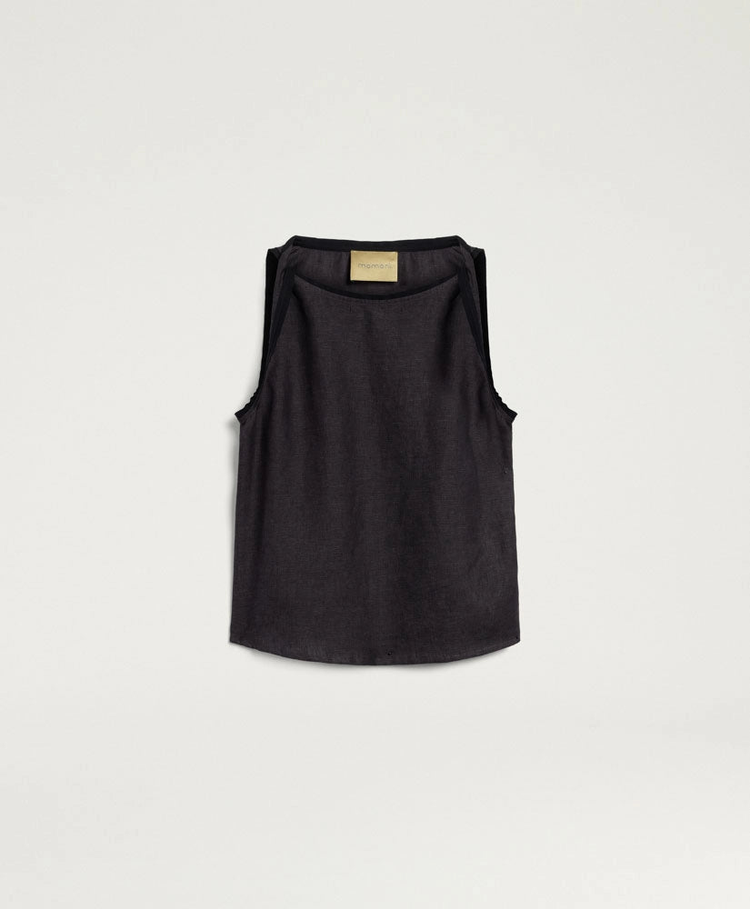 CAMARO TOP IN LINEN - CHARCOAL GRAY