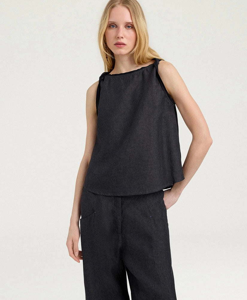 CAMARO TOP IN LINEN - CHARCOAL GRAY
