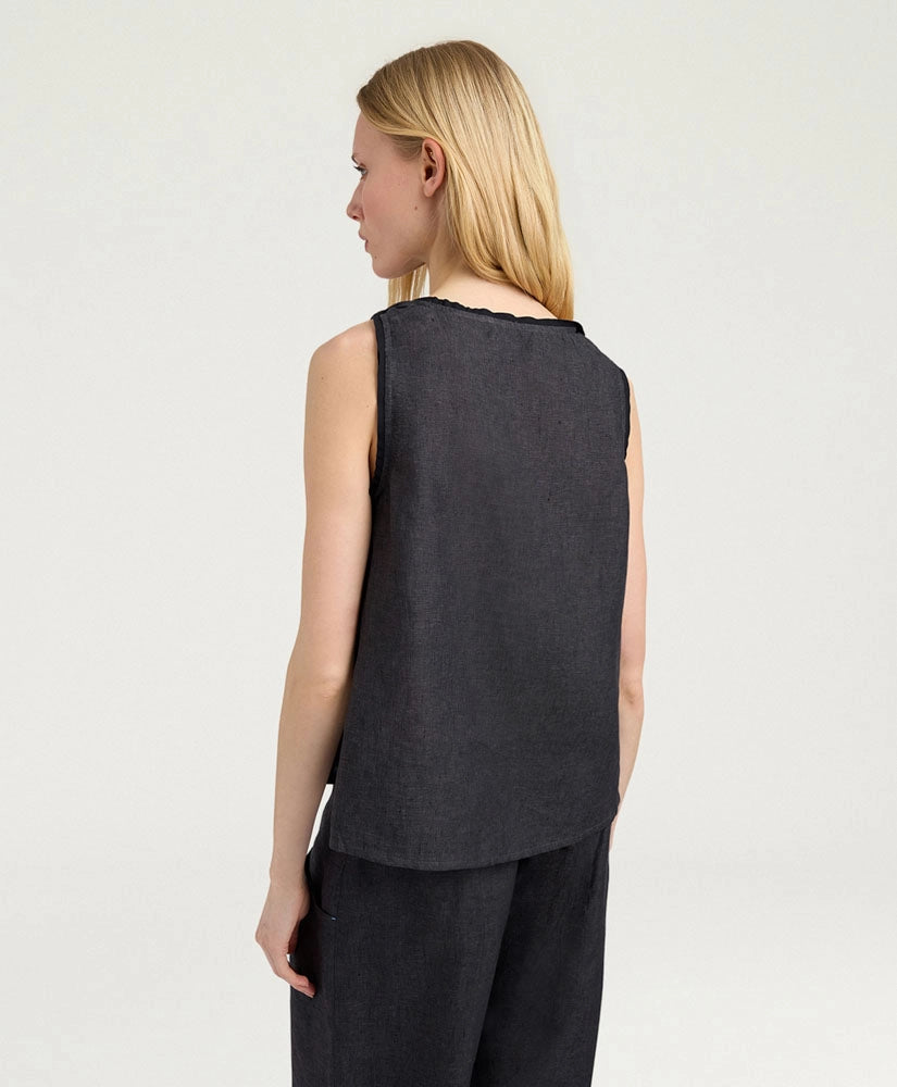 CAMARO TOP IN LINEN - CHARCOAL GRAY
