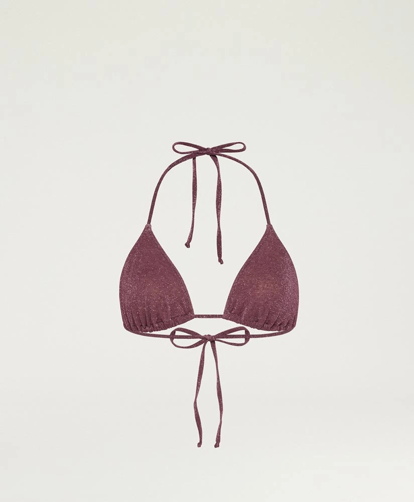 MARINE TOP IN STRETCH LUREX JERSEY - MAUVE