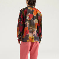 NEBLINA BLOUSE IN PRINTED COTTON VOILE - ARMY MULTICOLOR