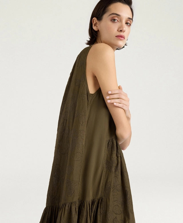 COBRE DRESS IN EMBROIDERED VOILE