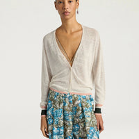 BOSQUE CARDIGAN IN LINEN - CREAM