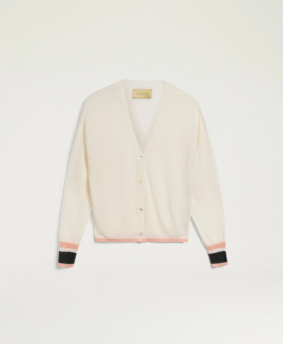 BOSQUE CARDIGAN IN LINEN - CREAM