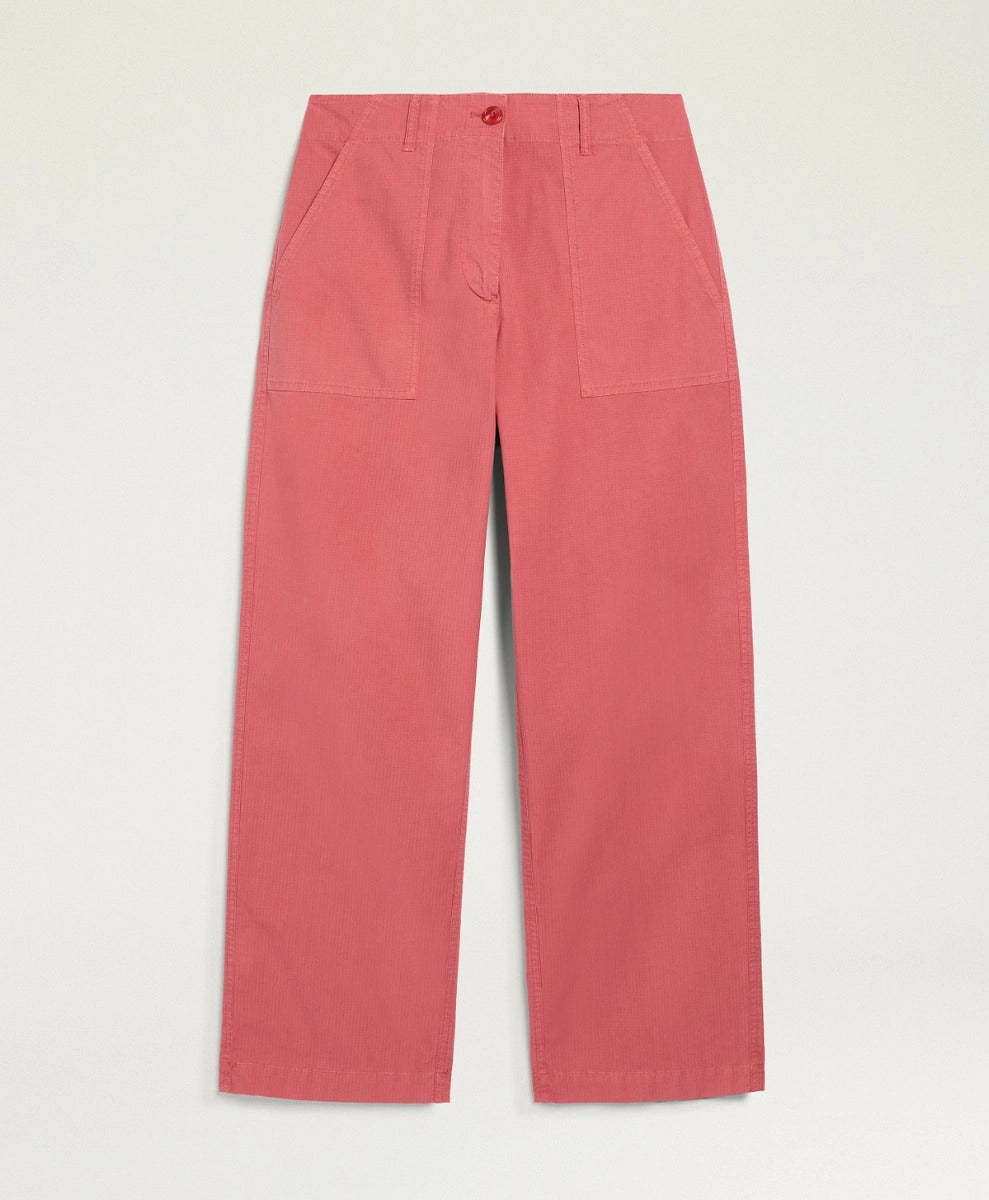 ISANDRO PANTS IN GARMENT-DYED RIPSTOP - SALMON PINK