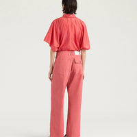 ISANDRO PANTS IN GARMENT-DYED RIPSTOP - SALMON PINK