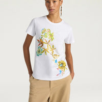 QUERENCIA T-SHIRT IN COTTON JERSEY - GREEN MULTICOLOR