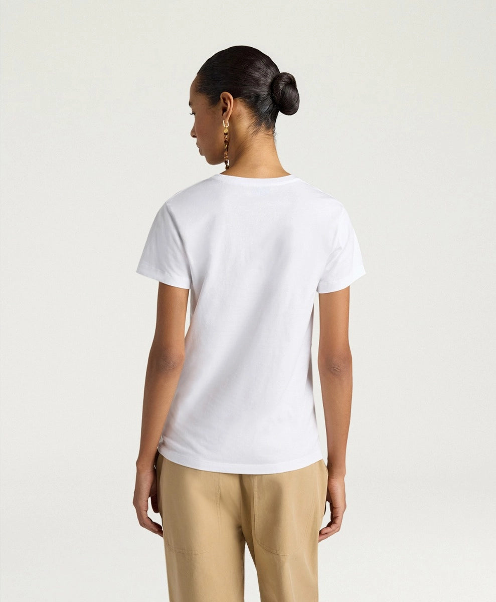 QUERENCIA T-SHIRT IN COTTON JERSEY - GREEN MULTICOLOR