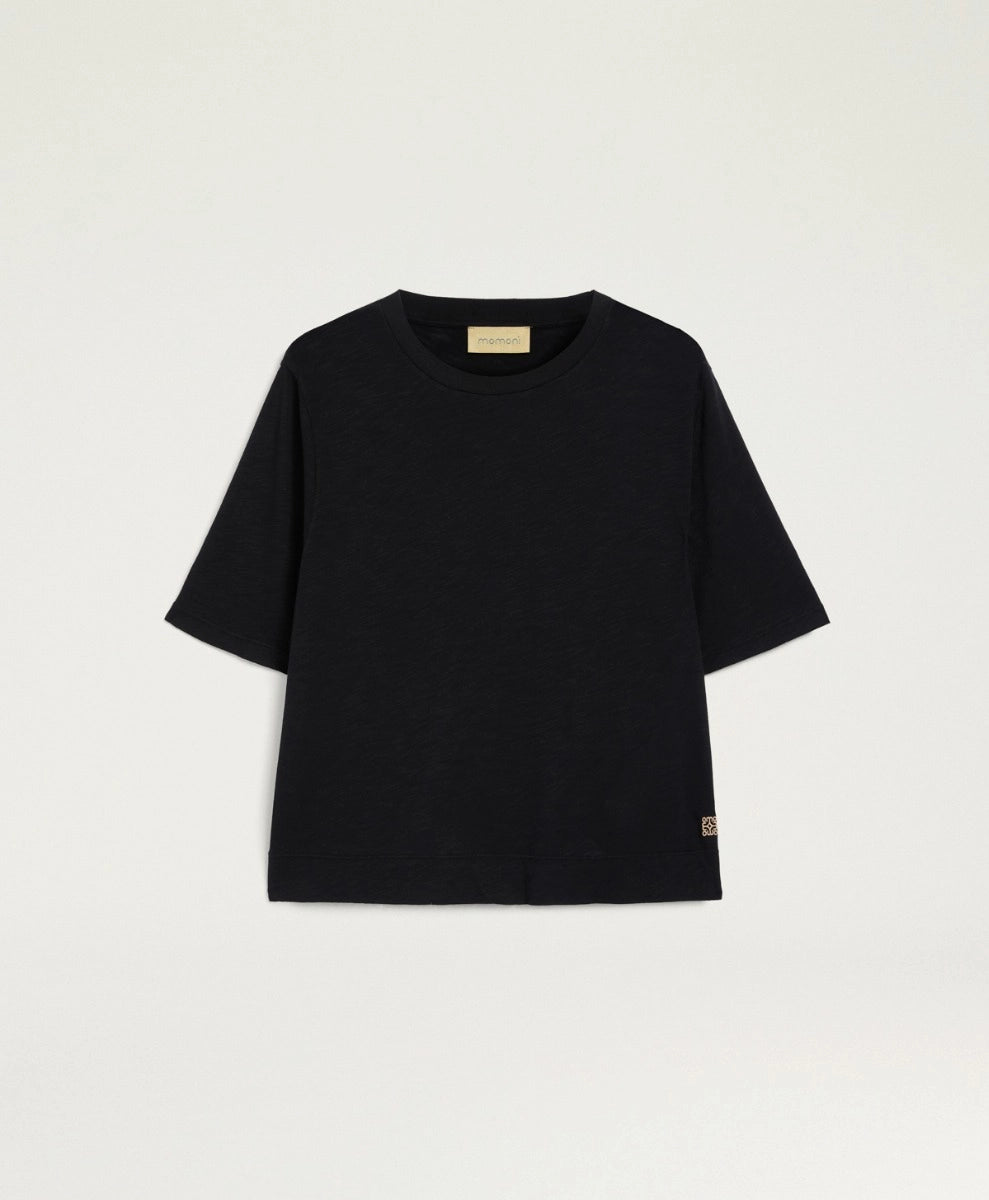 NOCHE T-SHIRT IN COTTON - BLACK