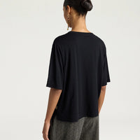 NOCHE T-SHIRT IN COTTON - BLACK