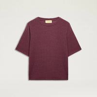 IORA T-SHIRT IN SOLID COLOUR LUREX JERSEY - MAUVE