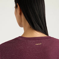 IORA T-SHIRT IN SOLID COLOUR LUREX JERSEY - MAUVE