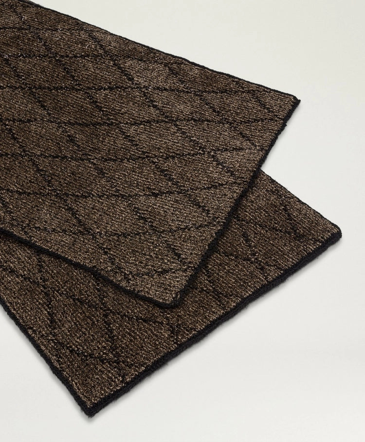 RICHMOND SCARF IN JACQUARD - BEIGE/BLACK