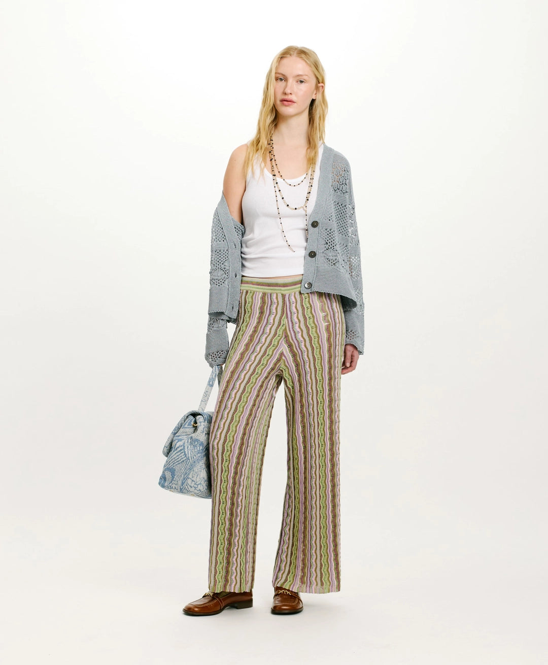 AREPAS MULTISTRIPED KNIT PANTS
