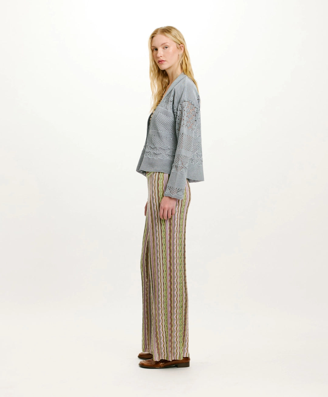 AREPAS MULTISTRIPED KNIT PANTS