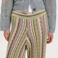 AREPAS MULTISTRIPED KNIT PANTS