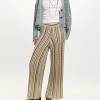 AREPAS MULTISTRIPED KNIT PANTS