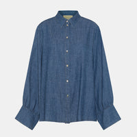 CATINGA SHIRT IN STONEWASHED CHAMBRAY - BLUE JEANS