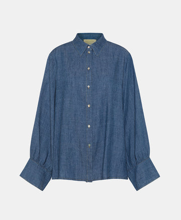 CATINGA SHIRT IN STONEWASHED CHAMBRAY - BLUE JEANS
