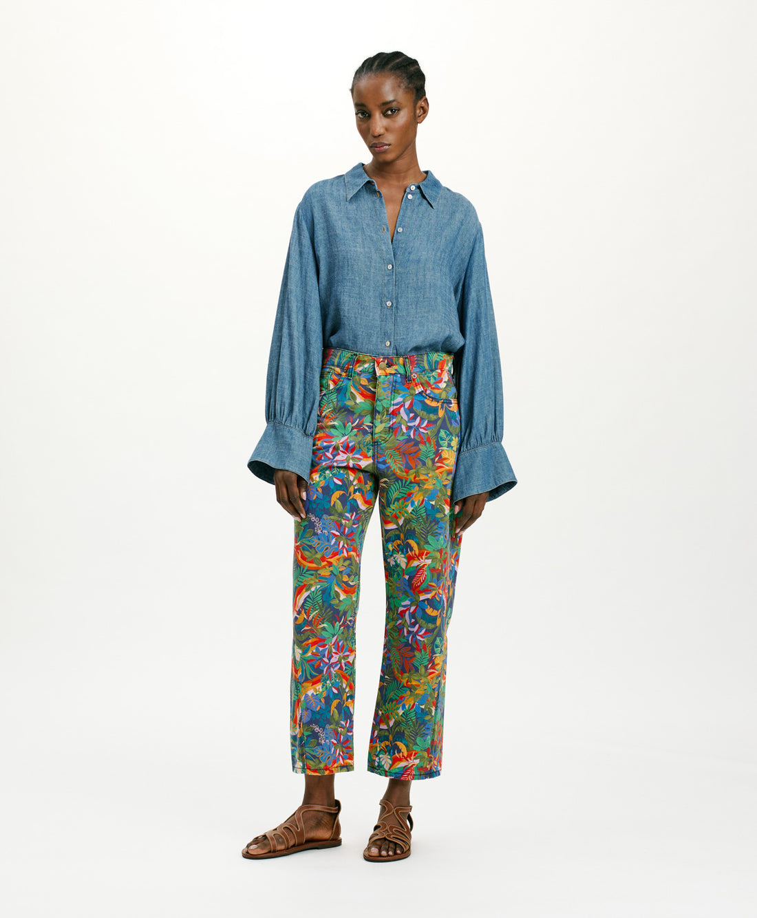 CATINGA SHIRT IN STONEWASHED CHAMBRAY - BLUE JEANS