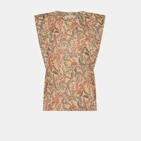 ENNA T-SHIRT IN PRINTED LUREX JERSEY - MULTICOLOR MAGENTA