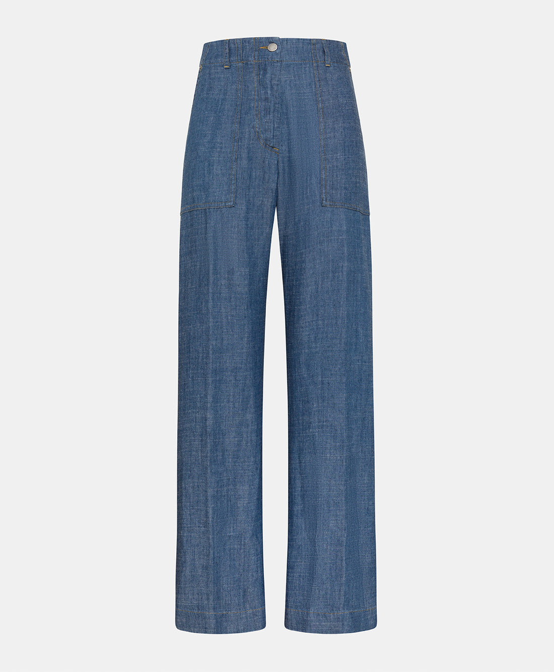 HIBISCUS PANTS IN STONEWASHED CHAMBRAY - BLUE JEANS