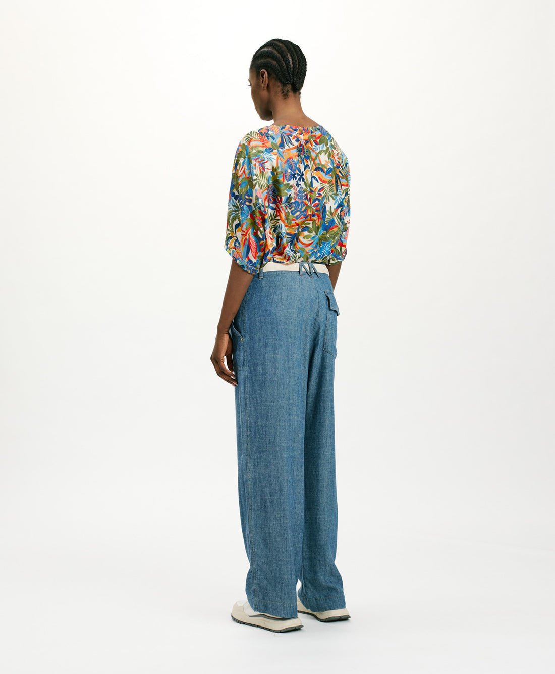 HIBISCUS PANTS IN STONEWASHED CHAMBRAY - BLUE JEANS