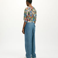 HIBISCUS PANTS IN STONEWASHED CHAMBRAY - BLUE JEANS