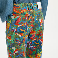 IVO PANTS IN PRINTED CANVAS - MULTICOLOR BLUE