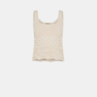 MOMONI JAIME CROCHET TOP - CREAM
