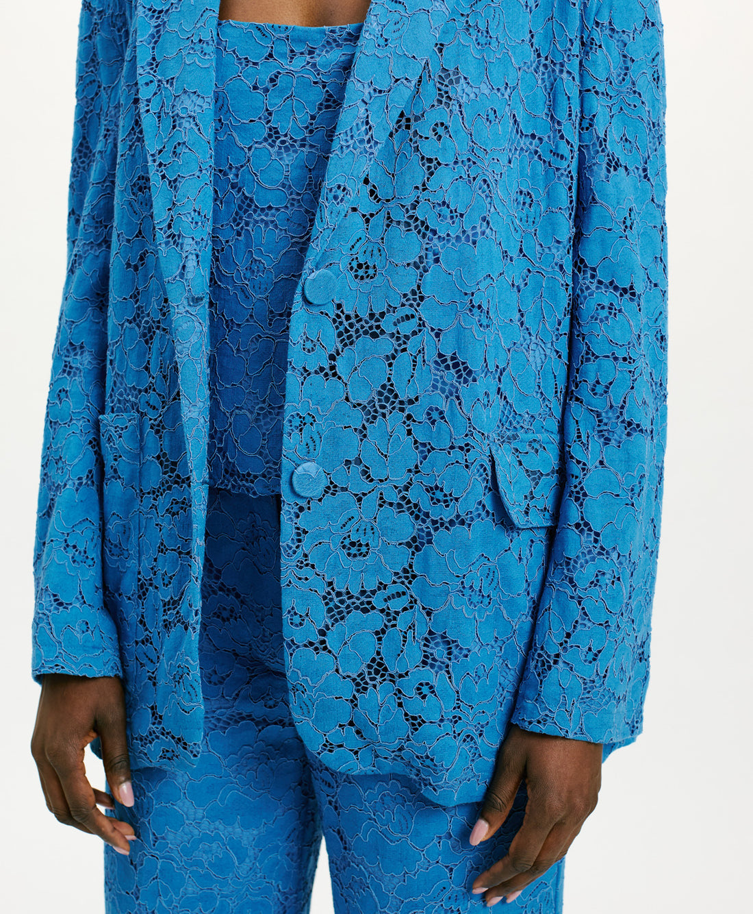 JATOBA LACE JACKET - COBALT