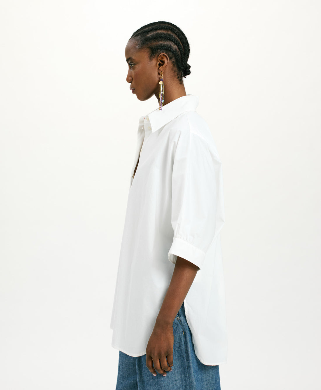 JULIA SHIRT IN NON-STRETCH POPLIN - CREAM