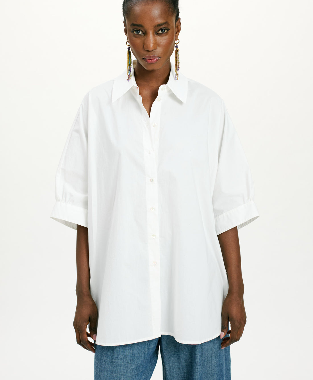 JULIA SHIRT IN NON-STRETCH POPLIN - CREAM