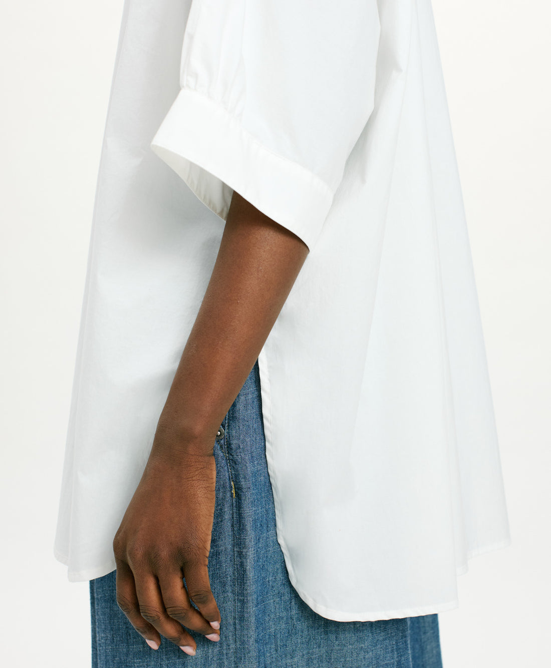 JULIA SHIRT IN NON-STRETCH POPLIN - CREAM