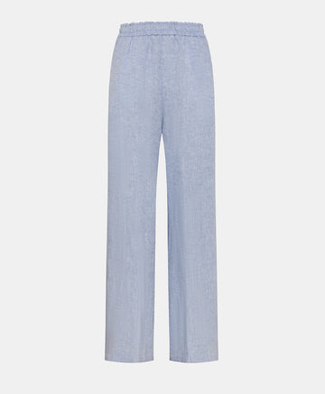 LUCAS PANTS IN YARN DYED LINEN - LIGHT BLUE