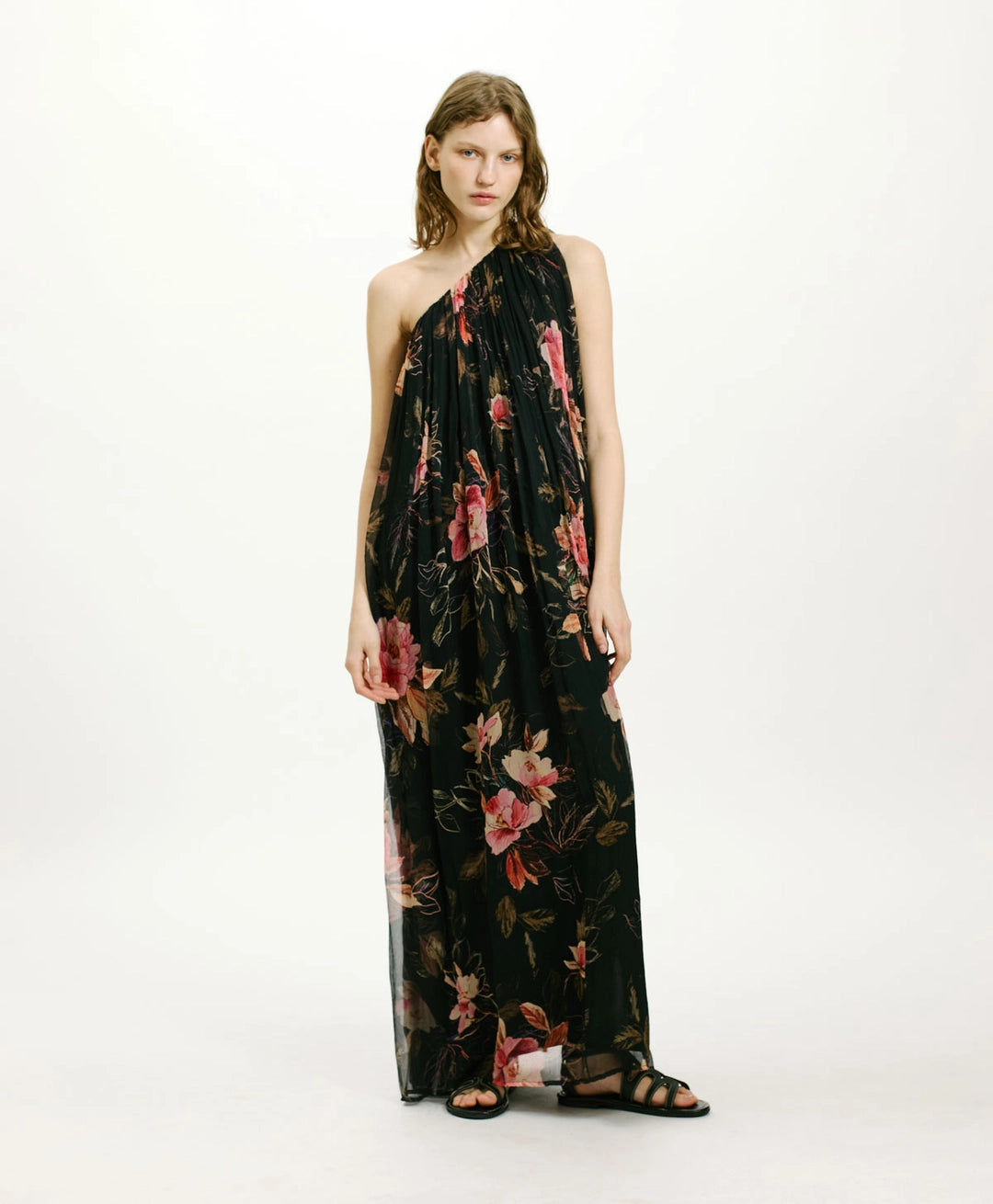LUNA DRESS IN PRINTED CHIFFON CREPON