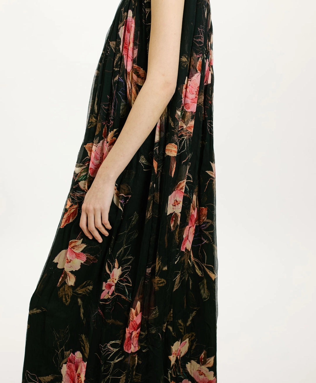 LUNA DRESS IN PRINTED CHIFFON CREPON