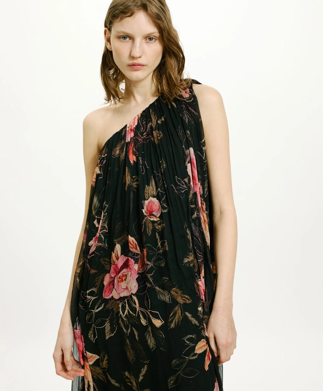 LUNA DRESS IN PRINTED CHIFFON CREPON