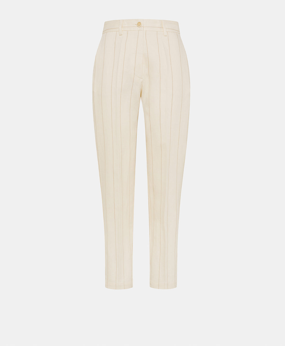 MATTHIEU PANTS IN STRIPED FAKE DENIM - CREAM
