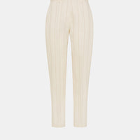 MATTHIEU PANTS IN STRIPED FAKE DENIM - CREAM