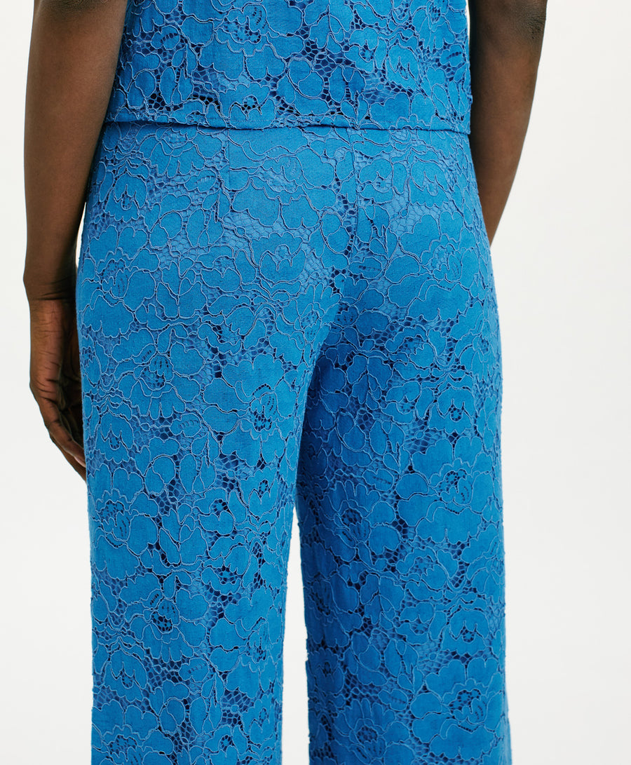 MONOS LACE PANTS - COBALT
