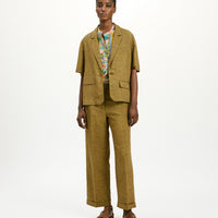 PIRQUA JACKET IN VISCOSE AND LINEN - OIL