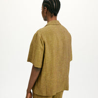 PIRQUA JACKET IN VISCOSE AND LINEN - OIL