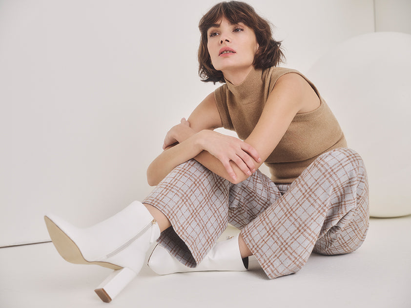 Elaine 7/8 Multi Colour Jacquard Check