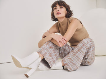 Elaine 7/8 Multi Colour Jacquard Check