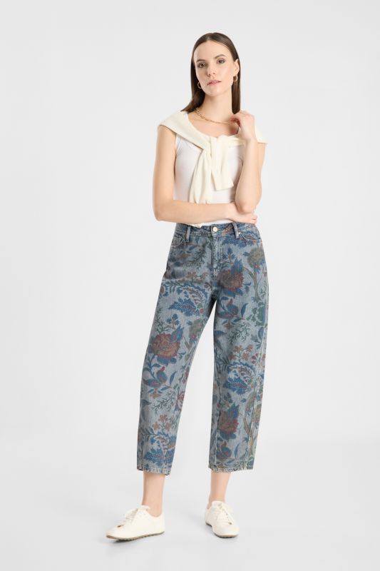 Hanni 7/8 Flower Denim